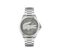 Lacoste Reloj con Movimiento de Cuarzo de Tres Manecillas para Hombre Colección LE Croc con Correa de Acero Inoxidable Plateada - 2011393