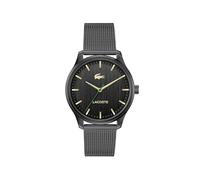 Lacoste Reloj con Movimiento de Cuarzo de Tres Manecillas para Hombre Colección Lisbon con Correa de Malla de Acero Inoxidable Negra - 2011375