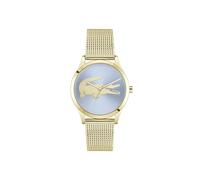 Lacoste Reloj con Movimiento de Cuarzo de Tres Manecillas para Mujer Colección CROCODELLE con Correa de Malla de Acero Inoxidable de Color Dorado - 2001419