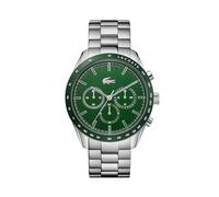 Lacoste Reloj Cronógrafo de Cuarzo para Hombre Colección Boston con Correa de Acero Inoxidable Plateada - 2011080