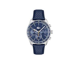 Lacoste Reloj Cronógrafo de Cuarzo para Hombre Colección Boston con Correa de Cuero Azul Marino - 2011344