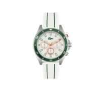 Lacoste Reloj Cronógrafo de Cuarzo para Hombre Colección MAINSAIL Collection con Correa en Silicona Blanco - 2011362