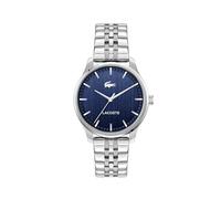 Lacoste Reloj de Movimiento de Cuarzo de Tres manecillas para Hombre Lisbon Collection con Brazalete de Acero Inoxidable o Correa de Cuero