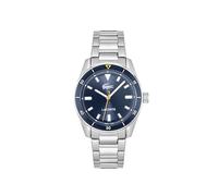 Lacoste - Reloj de Tres manecillas para Hombre con Pulsera de Acero Plateado y Blanco