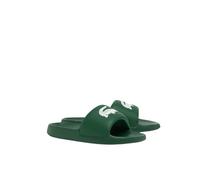Lacoste Serve Slide 1.0, Chanclas de EVA con Cocodrilo XXL, Color Verde Oscuro y Blanco, Estilo Casual (Sistema tallas calzado EU, Adulto, Hombre, Números, mediano, 40.5)