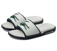 Lacoste Serve Slide Dual Sandalia deslizanteHombre, Off Wht Dk Grn, 39.5 EU