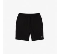 LACOSTE Short recto de muletón Lacoste Sport. Color Negro