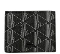 Lacoste Signature - Cartera de hombre 6cc 11 cm (allover monogram noir gris)