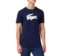Lacoste Sport TH2042 Camiseta y Cuello Turtle, Hombre, Azul Marino/Blanco, L