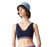 Lacoste Sport Top - Sujetador de entrenamiento ajustado, azul marino S