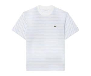 Lacoste - Striped Crewneck Tee - Tops - Hombre - Blanco - M -