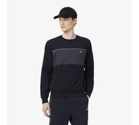 LACOSTE Sudadera clásica de tejido polar con bloques de color. Color Negro