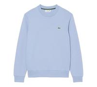 Lacoste Sudadera Classic Fit de Felpa, Color Azul, Cuello Redondo, Algodón Orgánico, Cocodrilo Bordado (FR/ES, Letras, S, Regular, Regular)