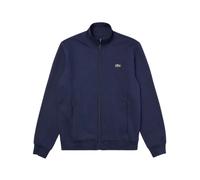 Lacoste- Sudadera con Cremallera Azul de Felpa de Algodón- Sweatshirts & Hoodies- Hombre- Azul- S- Sudadera con Cremallera Azul de Felpa de Algodón