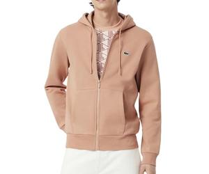 Lacoste - Sudadera con cremallera para hombre, color naranja