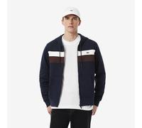 LACOSTE Sudadera con cremallera y bloques de color. Color Azul Marino