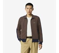 LACOSTE Sudadera con cremallera y cuello alto. Color Marrón