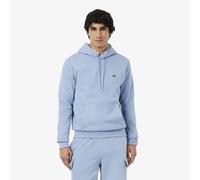 LACOSTE Sudadera de algodón con capucha. Color Azul Liso