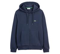Lacoste Sudadera de algodón con capucha y cremallera. Talla S. Color Azul