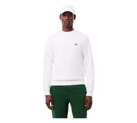 Lacoste- Sudadera de Felpa con Cuello Redondo- Sweatshirts & Hoodies- Hombre- Blanco- M- Sudadera de Felpa con Cuello Redondo