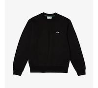LACOSTE Sudadera hombre SH9608 negra cuello redondo algodón orgánico Classic Fit AI23, Negro , XL