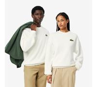 LACOSTE Sudadera polar holgada. Color Crema