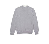 Lacoste- Suéter de Algodón con Cuello Redondo- Knitwear- Hombre- Gris- S- Suéter de Algodón con Cuello Redondo