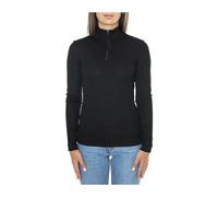 Lacoste- Suéter de Cuello Alto con Media Cremallera- Knitwear- Mujer- Negro- S- Suéter de Cuello Alto con Media Cremallera