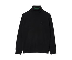 Lacoste- Suéter de Cuello Alto de Lana Merino- Knitwear- Hombre- Negro- L- Suéter de Cuello Alto de Lana Merino