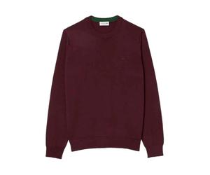 Lacoste- Suéter de Cuello Redondo de Lana Merino- Knitwear- Hombre- Rojo- XL- Suéter de Cuello Redondo de Lana Merino