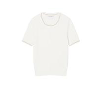 Lacoste - Suéter de punto de manga corta y cuello redondo - Knitwear - Mujer - Blanco - M -