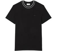 Lacoste- T-Shirt in Maglia Girocollo- Tops- Hombre- Negro- XS- T-Shirt in Maglia Girocollo