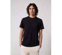 Lacoste Camiseta T-shirt regular fit stretch avec col jacquard in Negro EU XL