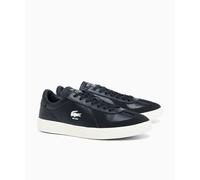 Lacoste Tenis Baseshot Pro de piel para hombre, BLK/OFF WHT, 44 EU