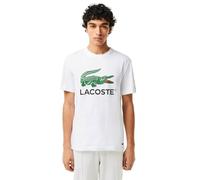 Lacoste Th1285 Camiseta de Manga Larga Deportiva, Blanco, S para Hombre