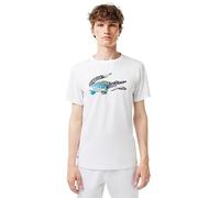 Lacoste TH1801 Camiseta Deportiva Manga Larga, Blanc, XL de los Hombres