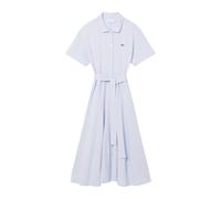 Lacoste - Vestido Polo Acampanado de Petit Piqué - Dresses - Mujer - Azul - M -