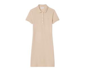 Lacoste - Vestido Polo Slim Fit en Mini Piqué Elástico - Dresses - Mujer - Beige - M -