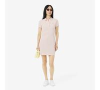 LACOSTE Vestido recto, corto, de manga corta. Color Rosa Pálido