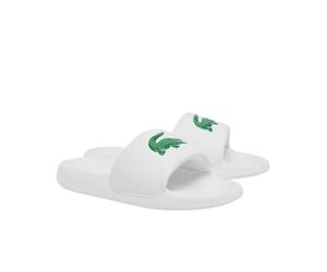 Lacoste Women's Serve Slide 1.0, Sandalia Mujer, Wht/GRN, 42 EU