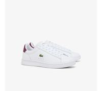 LACOSTE Zapatillas bajas de piel, CARNABY SET. Color blanco/burdeos