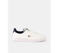 Lacoste Zapatillas Carnaby Pro de hombre tipo casco bajas de piel con logotipo lateral y cierre de cordones. Blanco 42 (8)