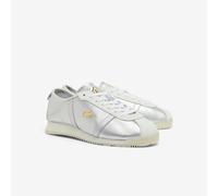 LACOSTE Zapatillas de piel Club-Low. Color Plateado