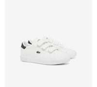 LACOSTE Zapatillas deportivas con velcro Powercourt. Color blanco/negro
