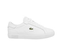 Lacoste- Zapatillas deportivas de cuero blanco para mujer- Shoes- Mujer- Blanco- 39 EU- Zapatillas deportivas de cuero blanco para mujer