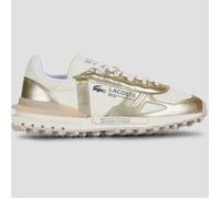 Lacoste Elite Active Zapatillas Running Años 70, Blanco y Dorado, Nailon y Ante, Suela de Caucho, Estilo Deportivo Retro (Sistema Tallas Calzado EU, Adulto, Mujer, Números, Mediano, 39)