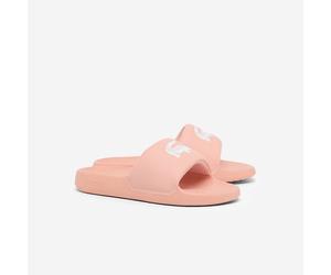 LACOSTE Zapatillas Slide Croco 1.0. Color rosa