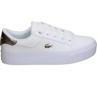 Lacoste Ziane - Tenis de piel con plataforma para mujer, Blanco/Brz, 40 EU