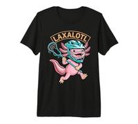 Lacrosse Ajolote Gracioso Diseño Jugador LAX Camiseta Premium