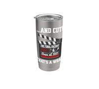 Lacrosse Dad Seniors Class of 2027 Graduación Film Clapper Vaso térmico de acero inoxidable de doble pared
